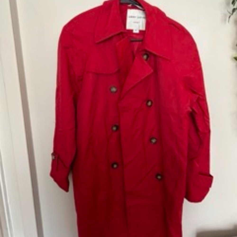 Larry Levine Red Trench Coat - Small